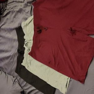 NWOT three pairs of athletic works Bermuda shorts